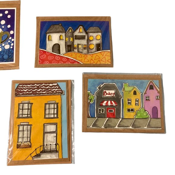 Set Of 5 Handcrafted Blank Greeting Cards With Envelopes - Picture 3 of 8